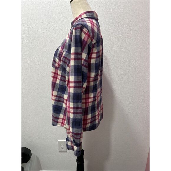 Mossimo Multicolor plaid button down pockets women's Long Sleeve Shirt Dress XL - Picture 3 of 7